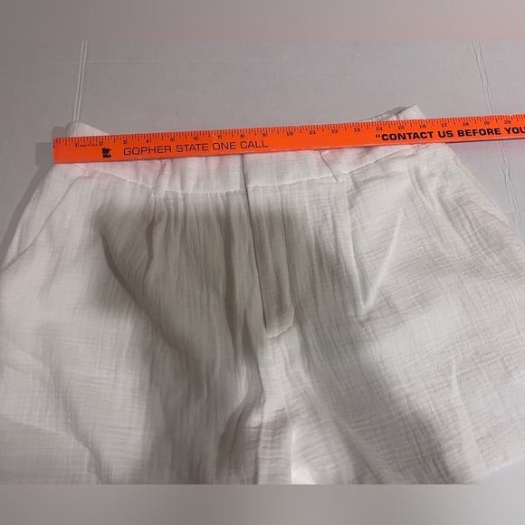 Nine West Chic Women's White 100% Cotton Lined Shorts Beach Preppy Vacation Lg - Picture 14 of 14